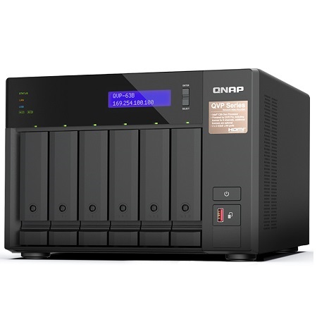 QVP-63B-US Qnap 8 Channel NVR 1188 Mbps Max Throughput - No HDD
