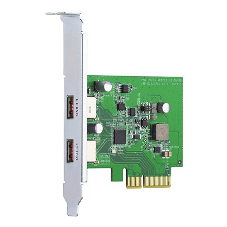 QXP-10G2U3A QNAP USB 3.2 Gen 2 Dual-port PCIe Expansion Card