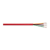 Show product details for R00294M1R Remee 18 AWG 4 Conductors Unshielded Solid Bare Copper FPLR Non-Plenum Fire Alarm Cables - 1000' Reel - Red