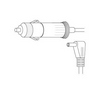 Show product details for RA4X Vanco Cable Cigarette Plug / Right Angle 2.1 x 5.5mm Plug 4ft