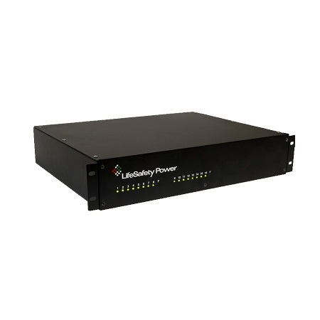 RC75-C8 LifeSafety Power RC75 Series 6 Amp 12VDC 8 Lock Access Control and CCTV Power Supply in UL Listed Indoor 19" W x 3.5" H x 14" D Rackmount Electrical Enclosure