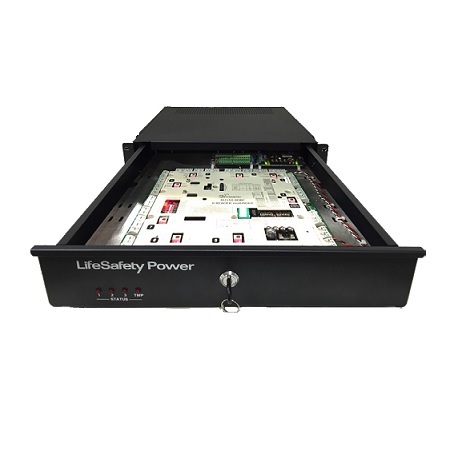 RGA150-D8Z/T8-C LifeSafety Power ProWire AMAG 8 Door 12 Amp 12VDC 8 Auxiliary Distribution Outputs Access Control Power Supply in UL Listed Indoor 19" W x 3.5" H x 20.5" D Rackmount Electrical Enclosure