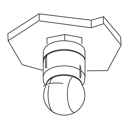 RHIU4X4 American Dynamics Dome Mount SDU Mounting Plate for 4"x4" Duplex Electrical Box