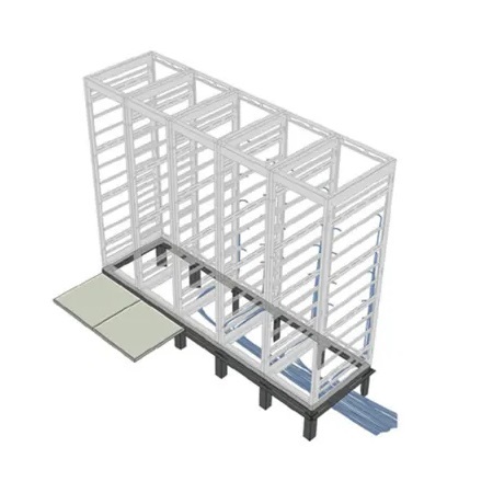 RIB-1-SNE24-36 Middle Atlantic 1 Bay Riser Base for 36 Inch Deep for SNE Racks, 24 Inches Wide Racks