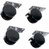 Show product details for RKW Middle Atlantic Caster Kit for RK's and BRK's with 2 Locking Wheels