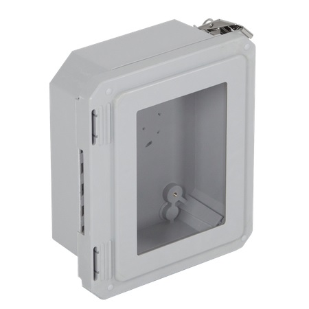 EF080604-W STI EnviroArmour Fiberglass Enclosure - 8.77" H x 6.77" W x 4.06" D - Clear Window - Non-Returnable