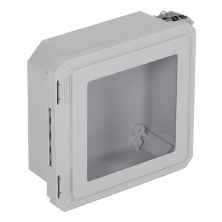 EF080804-W STI EnviroArmour Fiberglass Enclosure - 8.74" H x 8.74" W x 4.06" D - Clear Window - Non-Returnable