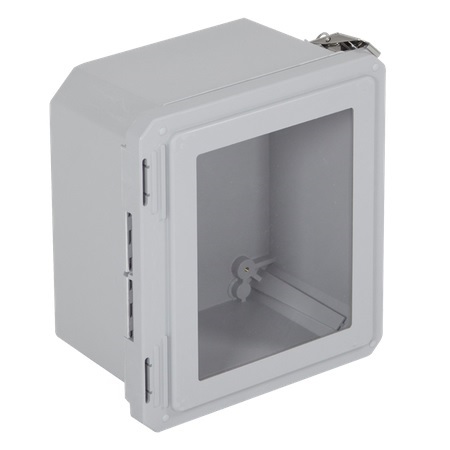 EF100806-W STI EnviroArmour Fiberglass Enclosure - 10.73" H x 8.73" W x 6.06" D - Clear Window - Non-Returnable