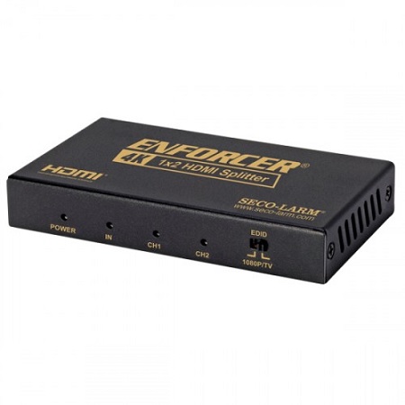 MVD-AH12-01Q Seco-Larm HDMI 4K Splitter with 1 HDMI Input and 2 HDMI Outputs