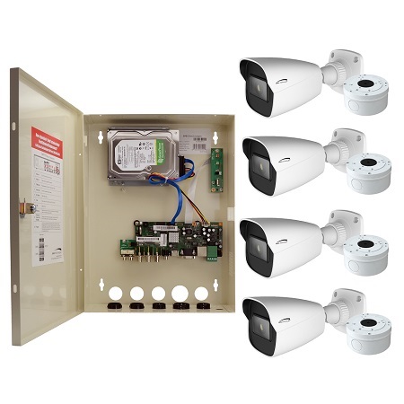 ZIPTW4B1 Speco Technologies 4 Channel HD-TVI DVR Up to 60FPS @ 1080p - 1TB w/ 4 x Outdoor IR Bullet Cameras