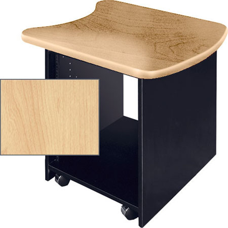 S12-HM Middle Atlantic Single Bay (12 Space) Outboard Rack, Without Doors, Honey Maple Top