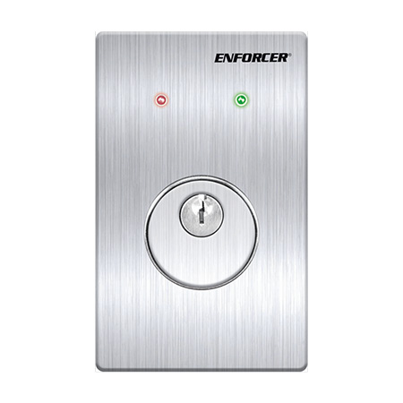 SD-72231-6MQ Seco-Larm Single-Gang Mortise Cylinder Key Switch - Maintained - Stainless Steel