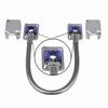 Show product details for SD-969-T15Q/S Seco-Larm Armored Door Cord  Pre-Wired Terminal Blocks and Removable Covers, Silver