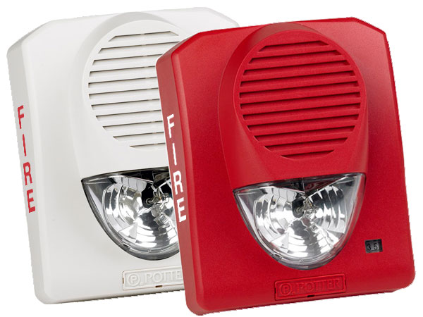 4560070 Potter SH-1224R Wall Mount Select-A-Strobe/Horn 12/24V Red