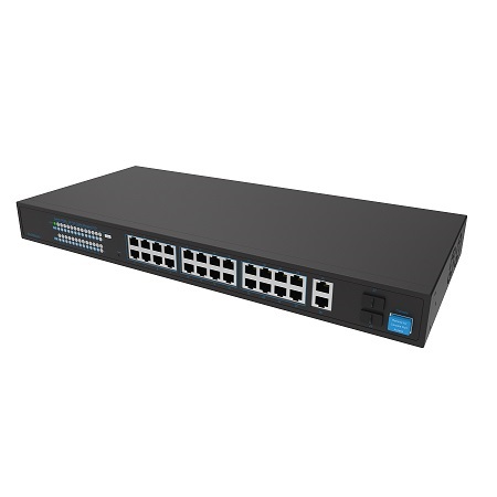 SKY-SW28g-001 Hanwha Techwin Wisenet SKY Cloud VMS 26 port PoE+ Network Switch