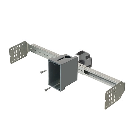 SL1B18-10 Arlington Industries Adjustable SL18 Sliderbar with Single Gang Plastic Box - Pack of 10