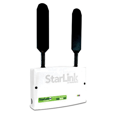 SLE-MAXA-C Napco StarLink Max Connect Dual Path Commercial Burglar/Residential 5G LTE-M Cellular and WiFi Alarm Communicator - White Plastic Enclosure - Powered by Control Panel - AT&T Network