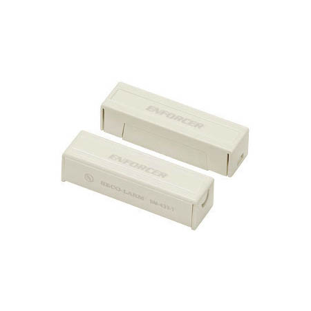 SM-433-T/W-10 Seco-Larm Surface Mount N.C. Magnetic Contact w/ Concealed Screw Terminals - White - Pack of 10