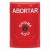 Show product details for SS2000AB-ES STI Red No Cover Key-to-Reset Stopper Station with ABORT Label Spanish