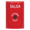 Show product details for SS2000XT-ES STI Red No Cover Key-to-Reset Stopper Station with EXIT Label Spanish