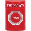 Show product details for SS2001EM-EN STI Red No Cover Turn-to-Reset Stopper Station with EMERGENCY Label English