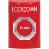 SS2001LD-EN STI Red No Cover Turn-to-Reset Stopper Station with LOCKDOWN Label English
