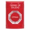 Show product details for SS2001LD-ES STI Red No Cover Turn-to-Reset Stopper Station with LOCKDOWN Label Spanish