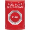Show product details for SS2001PS-EN STI Red No Cover Turn-to-Reset Stopper Station with FUEL PUMP SHUT DOWN Label English