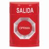 Show product details for SS2001XT-ES STI Red No Cover Turn-to-Reset Stopper Station with EXIT Label Spanish