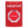Show product details for SS2002AB-ES STI Red No Cover Key-to-Reset (Illuminated) Stopper Station with ABORT Label Spanish