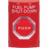 Show product details for SS2002PS-EN STI Red No Cover Key-to-Reset (Illuminated) Stopper Station with FUEL PUMP SHUT DOWN Label English