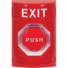 Show product details for SS2002XT-EN STI Red No Cover Key-to-Reset (Illuminated) Stopper Station with EXIT Label English