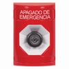 SS2003PO-ES STI Red No Cover Key-to-Activate Stopper Station with EMERGENCY POWER OFF Label Spanish