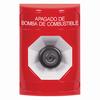 Show product details for SS2003PS-ES STI Red No Cover Key-to-Activate Stopper Station with FUEL PUMP SHUT DOWN Label Spanish