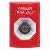 Show product details for SS2003PX-ES STI Red No Cover Key-to-Activate Stopper Station with PUSH TO EXIT Label Spanish