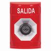 Show product details for SS2003XT-ES STI Red No Cover Key-to-Activate Stopper Station with EXIT Label Spanish