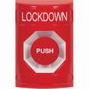 Show product details for SS2004LD-EN STI Red No Cover Momentary Stopper Station with LOCKDOWN Label English