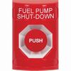 Show product details for SS2004PS-EN STI Red No Cover Momentary Stopper Station with FUEL PUMP SHUT DOWN Label English