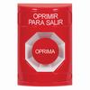 Show product details for SS2004PX-ES STI Red No Cover Momentary Stopper Station with PUSH TO EXIT Label Spanish