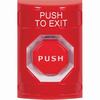 Show product details for SS2005PX-EN STI Red No Cover Momentary (Illuminated) Stopper Station with PUSH TO EXIT Label English