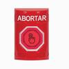 Show product details for SS2006AB-ES STI Red No Cover Momentary (Illuminated) with Red Lens Stopper Station with ABORT Label Spanish