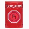 SS2006EV-EN STI Red No Cover Momentary (Illuminated) with Red Lens Stopper Station with EVACUATION Label English