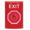 SS2006XT-EN STI Red No Cover Momentary (Illuminated) with Red Lens Stopper Station with EXIT Label English