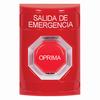 Show product details for SS2008EX-ES STI Red No Cover Pneumatic (Illuminated) Stopper Station with EMERGENCY EXIT Label Spanish