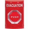 Show product details for SS2009EV-EN STI Red No Cover Turn-to-Reset (Illuminated) Stopper Station with EVACUATION Label English
