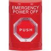 Show product details for SS2009PO-EN STI Red No Cover Turn-to-Reset (Illuminated) Stopper Station with EMERGENCY POWER OFF Label English