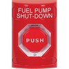 Show product details for SS2009PS-EN STI Red No Cover Turn-to-Reset (Illuminated) Stopper Station with FUEL PUMP SHUT DOWN Label English