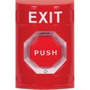 Show product details for SS2009XT-EN STI Red No Cover Turn-to-Reset (Illuminated) Stopper Station with EXIT Label English