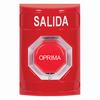 Show product details for SS2009XT-ES STI Red No Cover Turn-to-Reset (Illuminated) Stopper Station with EXIT Label Spanish