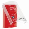 Show product details for SS2020LD-ES STI Red Indoor Only Flush or Surface Key-to-Reset Stopper Station with LOCKDOWN Label Spanish